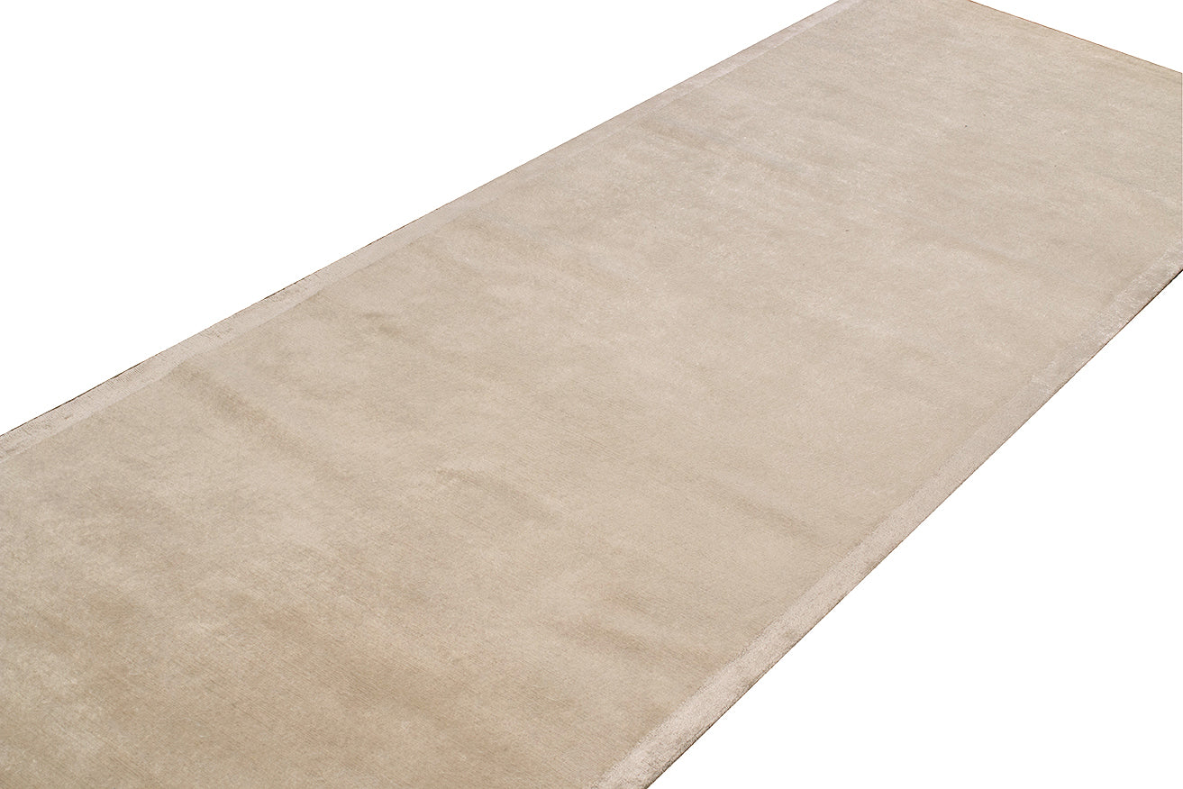 Solid Mohair With Silk Border Runner | 3'6" (W) x 14'8" (L)
