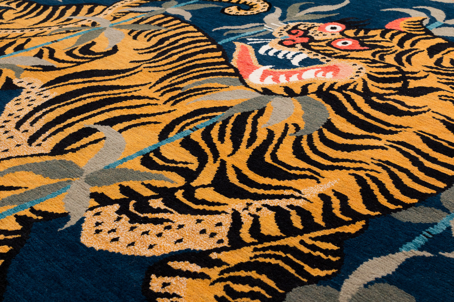Two Tigers Indigo | 5'1" (W) x 10' (L)