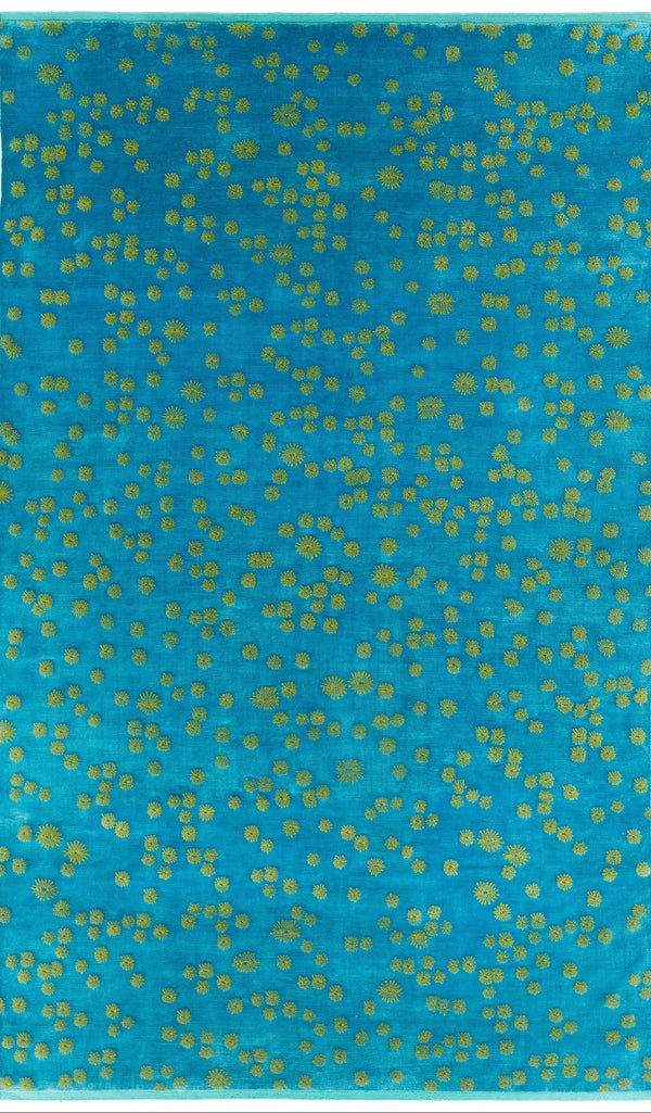 Japanese Asterisk Aqua | 6’ (W) x 9’11” (L)