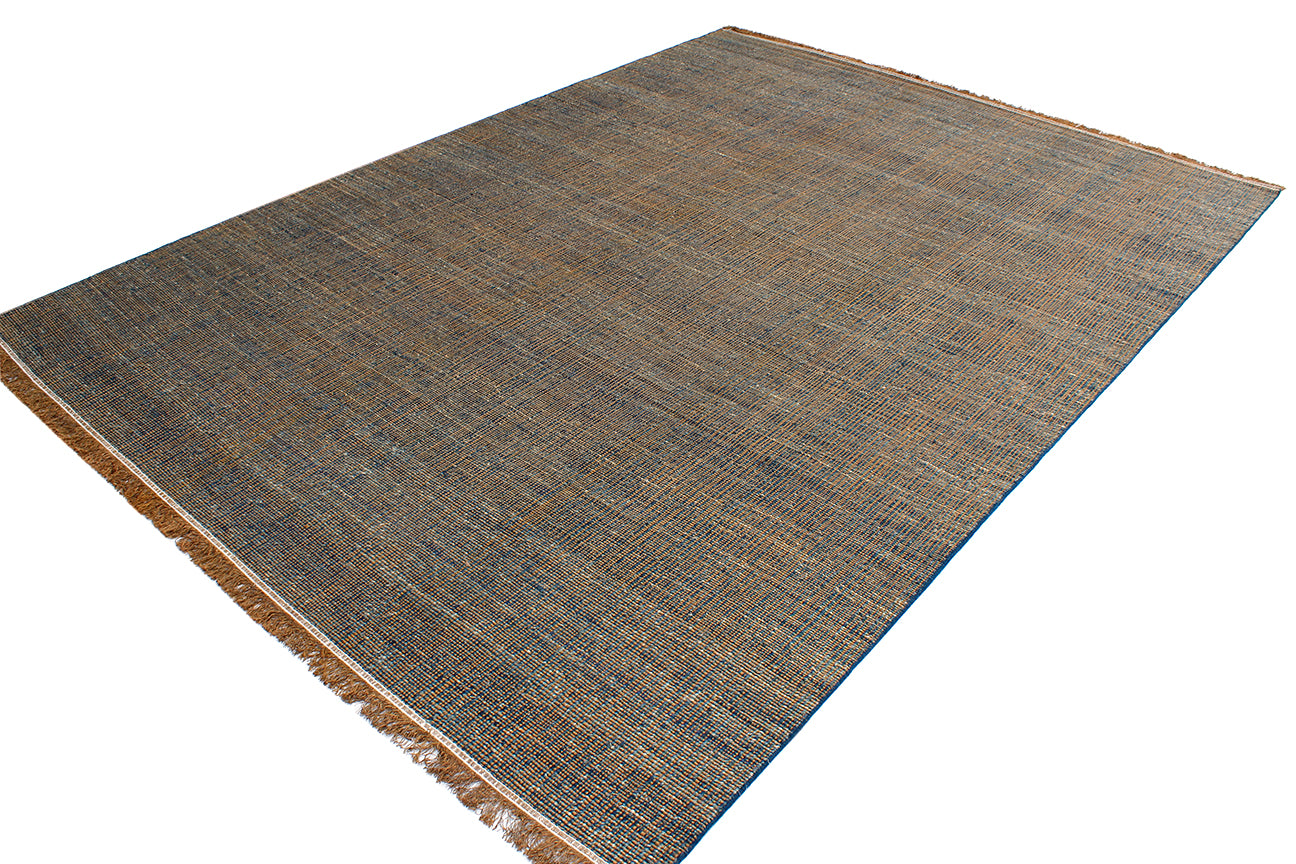Blue Palm Beach With Fringe | 10' (W) x 14' (L)