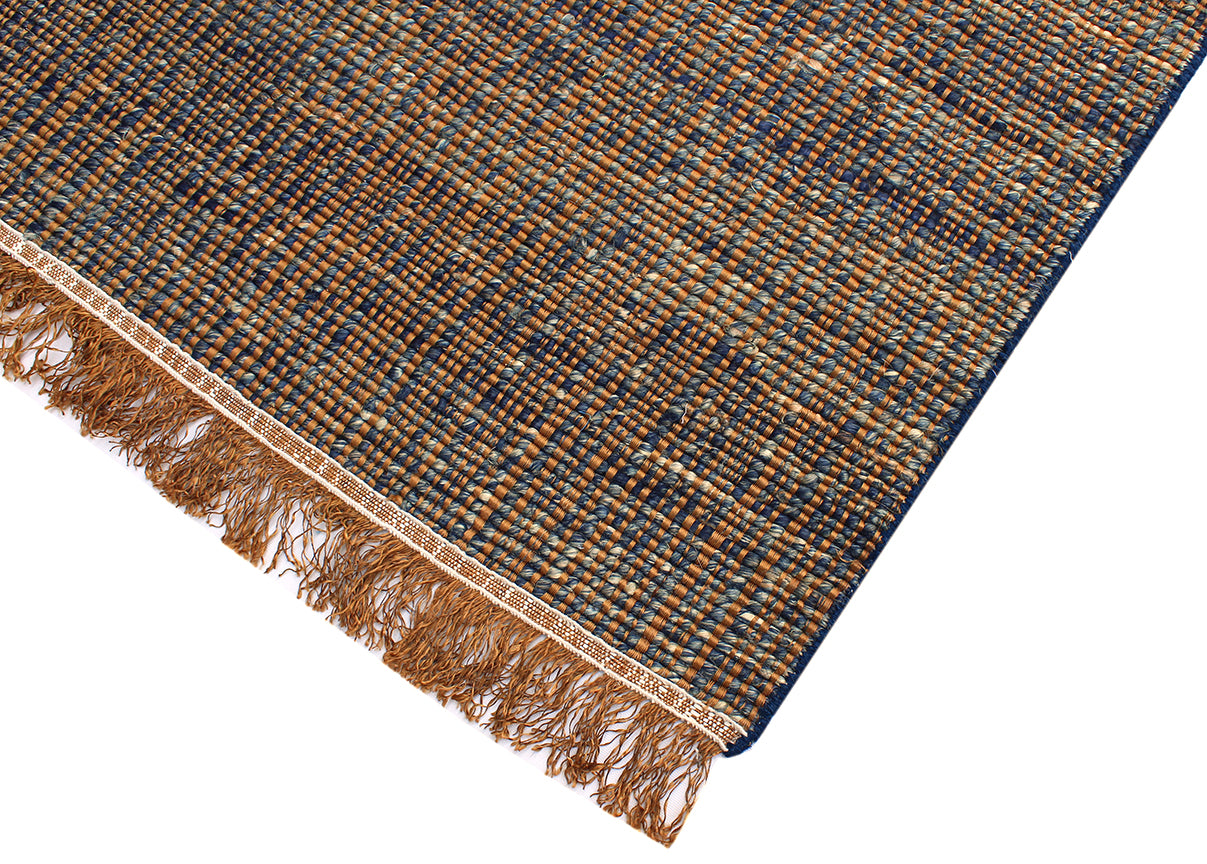 Blue Palm Beach With Fringe | 10' (W) x 14' (L)
