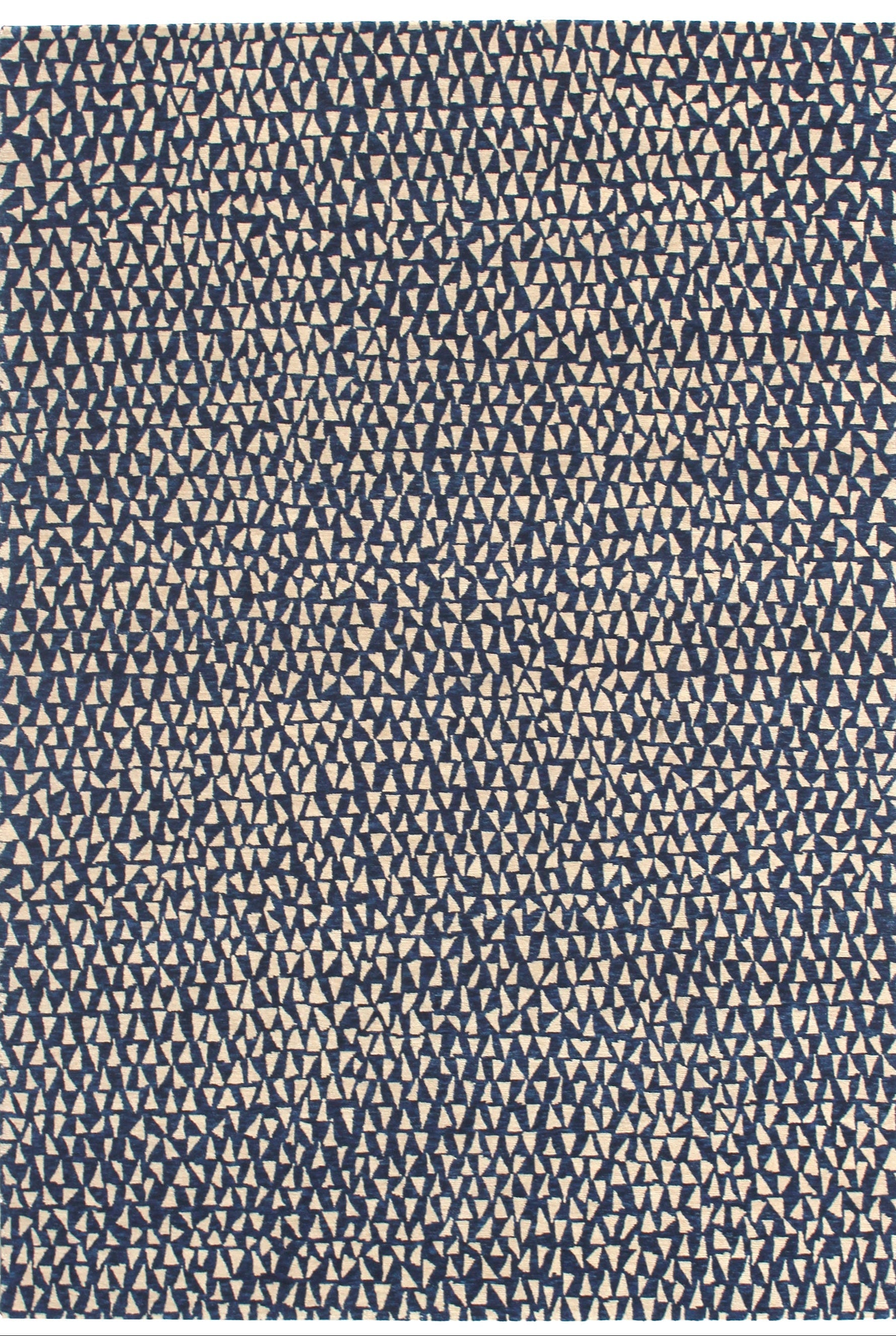 Dancing Triangles Indigo | 5' (W) x 7' (L)