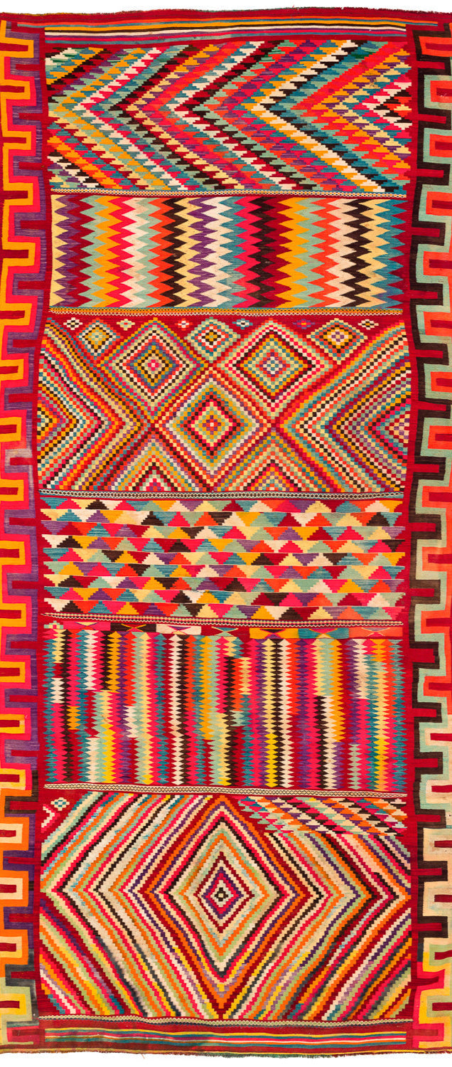 Tunisian Multicolored Kilim