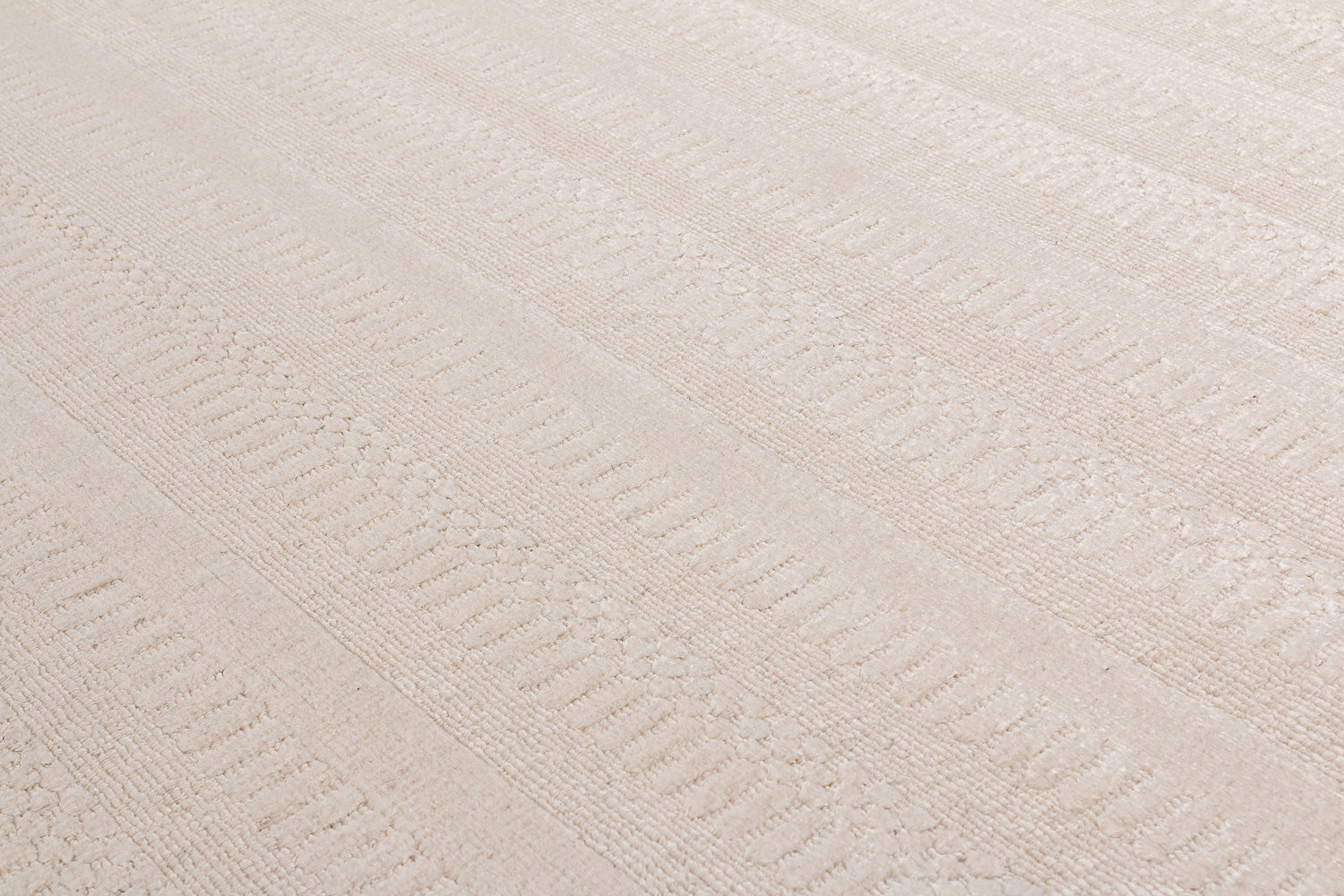 closeup of textured cream rug