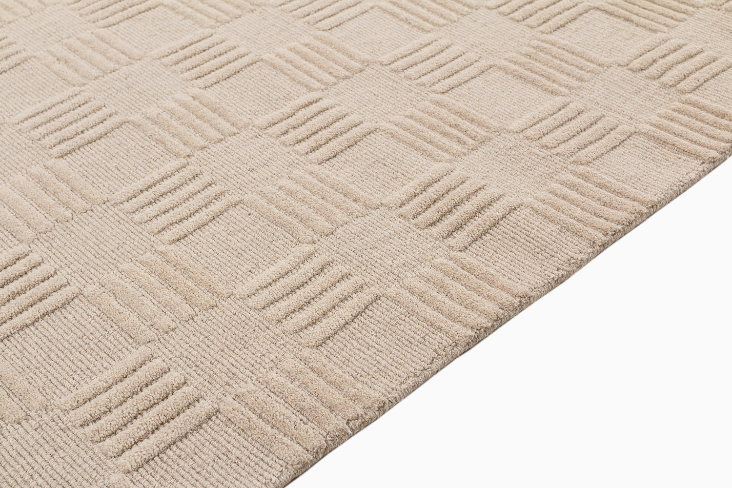 textured beige rug
