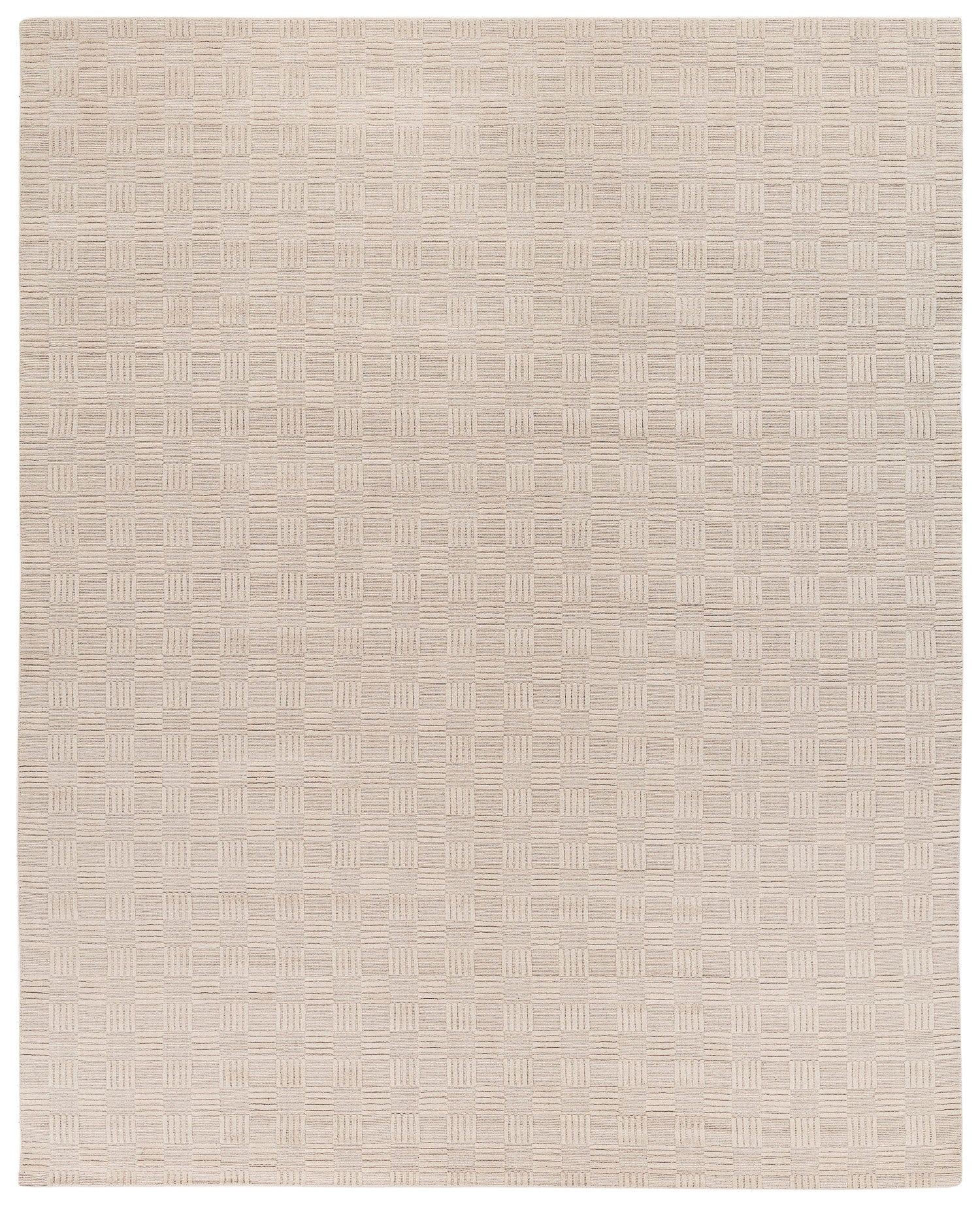 top shot of textured beige rug