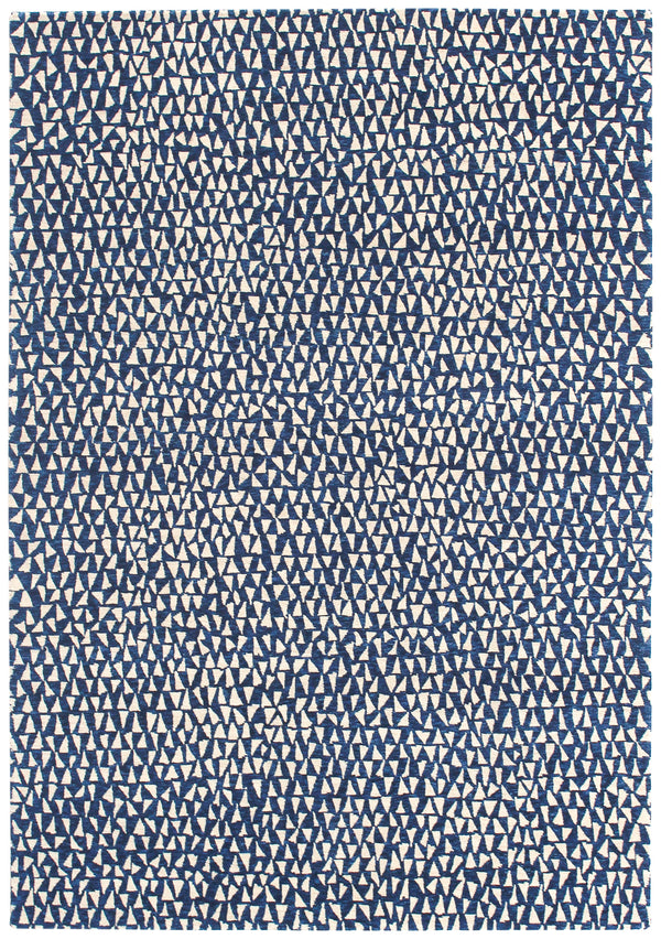 Dancing Triangles Indigo | 5' (W) x 7' (L)